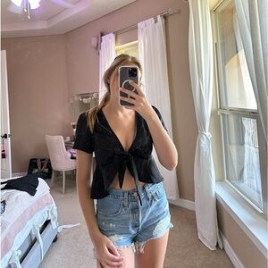 Satin Tie Top